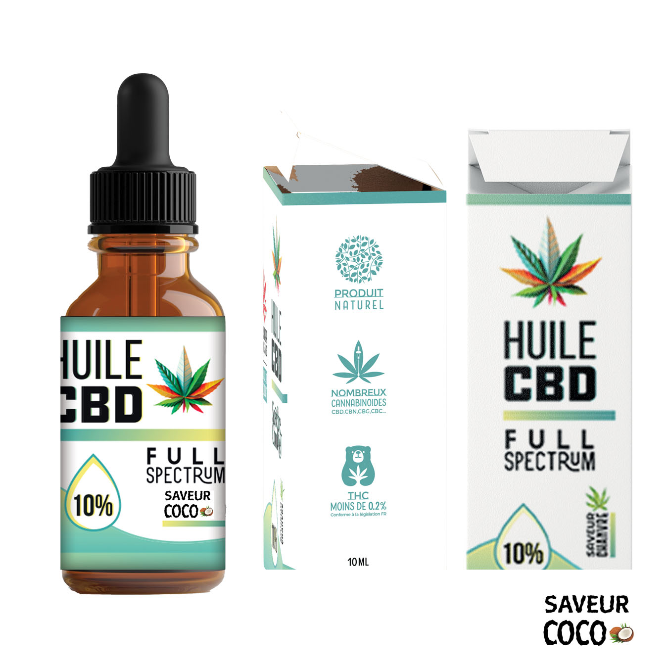 Huile de CBD 10% - Full Spectrum - Coco