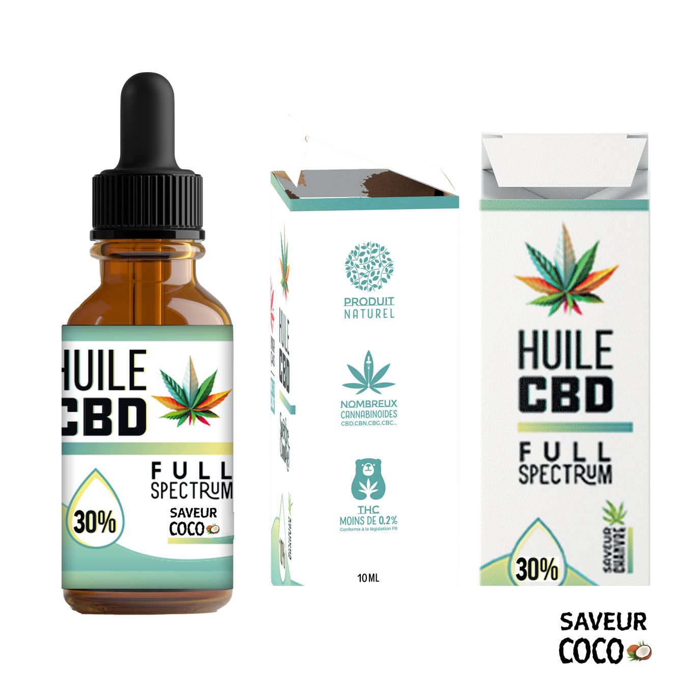 Huile de CBD 30% - Full Spectrum - Coco